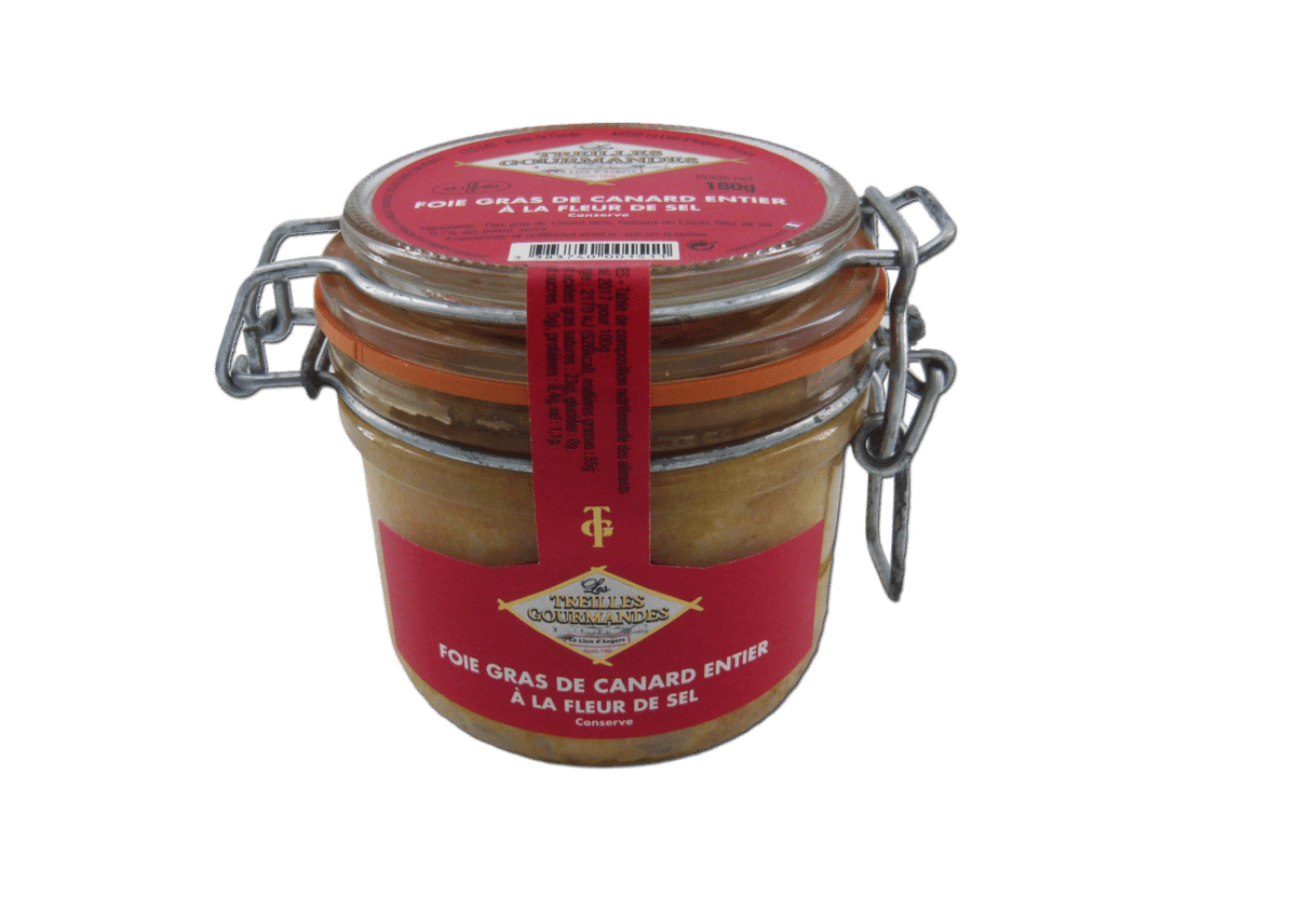 Foie gras de canard entier à la fleur de sel en bocal conserve - Les