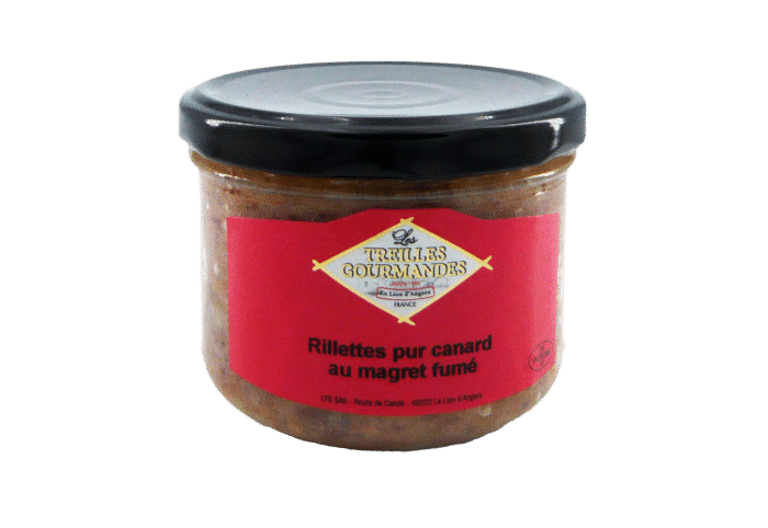 Rillettes pur canard magret fumé 180g