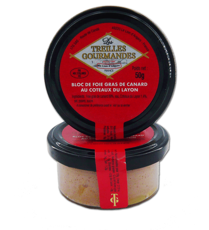Bloc de foie gras de canard au Coteaux du Layon