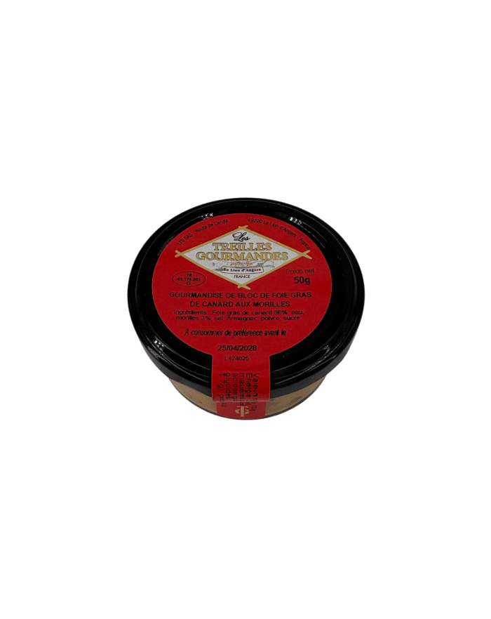 Gourmandise de bloc de foie gras de canard aux morilles