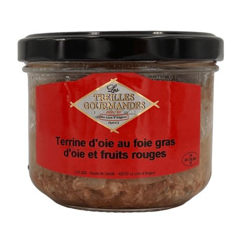 Terrine d'oie au foie gras et fruits rouges Les Treilles Gourmandes