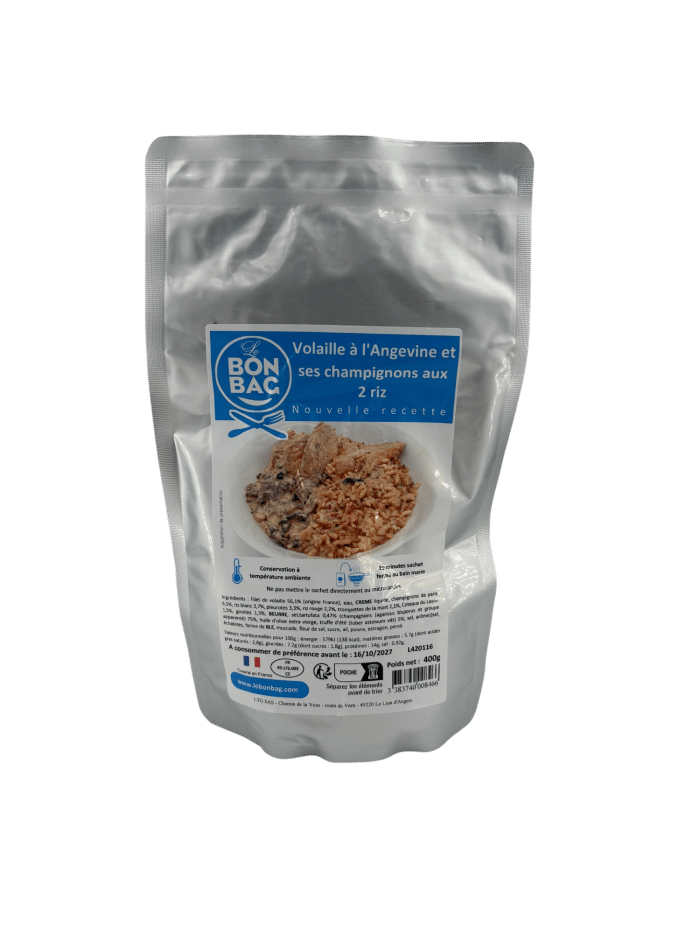 Volaille à l'Angevine et ses champignons aux 2 riz 400g – Image 2